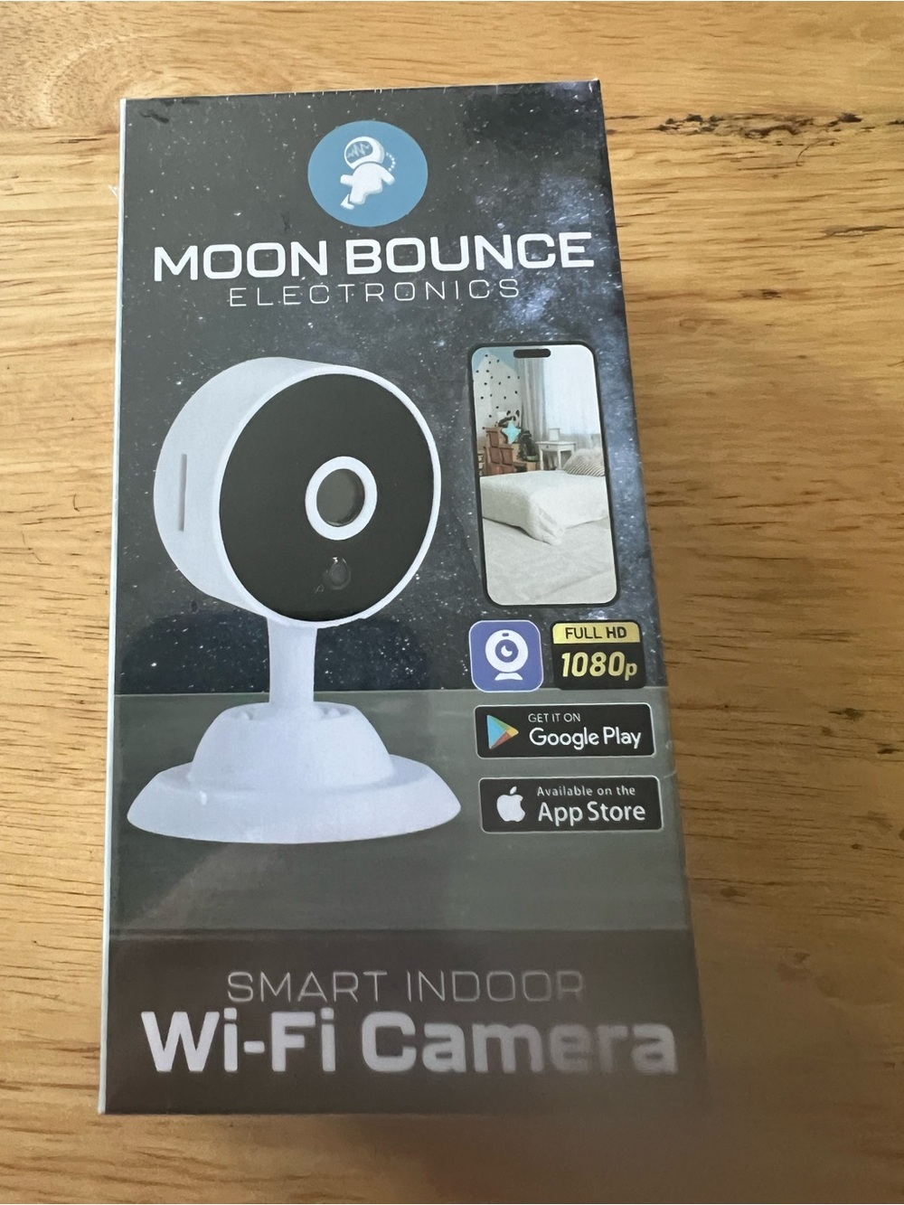 Moon Bounce Electronics Smart Indoor Wi‑Fi Camera - White & Black